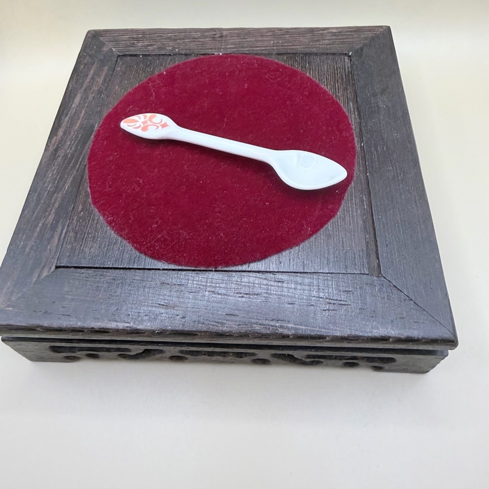 Lenox Spice Village Condiment Spoon - Vintage 1992 (Orange)